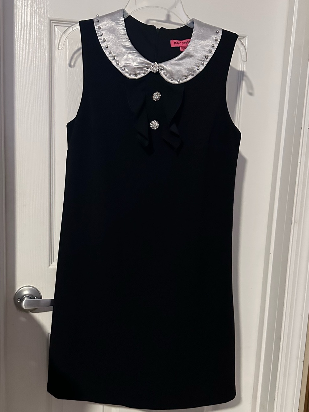 Betsey Johnson Black Dress with Peter Pan Collar Size 8